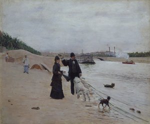 塞纳河畔，1880年 作者 让·贝罗